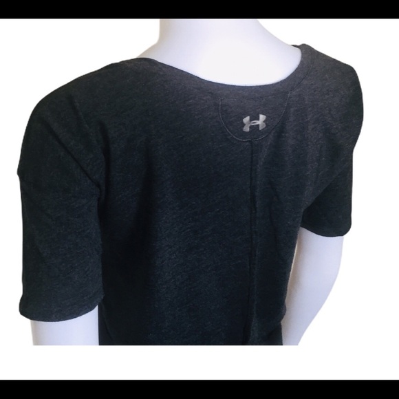 UNDER ARMOUR Tee/Top With Cap Sleeves Charcoal Grey Size Small - Picture 8 of 12